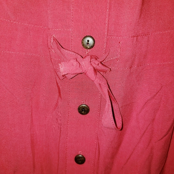 J.Jill Button Front Adjustable Drawstring Waist Maxi Dress - Picture 3 of 5